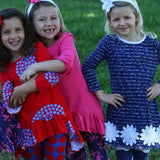 Jennie Lee Dress Navy Script - threefriendsapparels