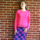 Hayley Long Sleeve Top Fuchsia - threefriendsapparels