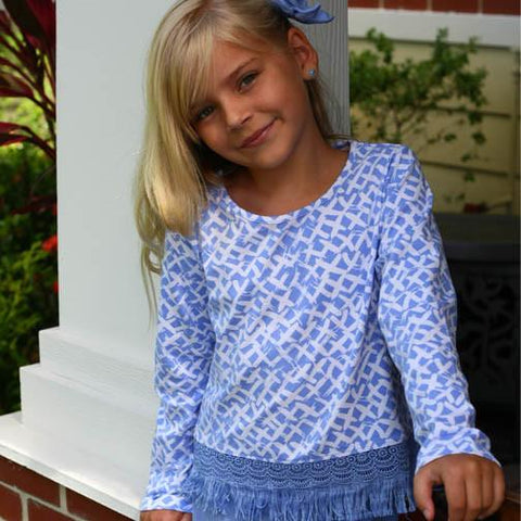 Hayley Long Sleeve Top Kisses - threefriendsapparels