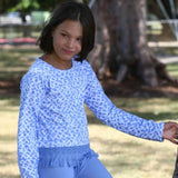 Hayley Long Sleeve Top Kisses - threefriendsapparels