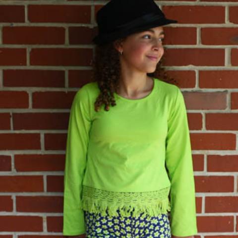 Hayley Long Sleeve Top Lime - threefriendsapparels