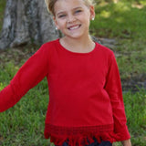 Hayley Long Sleeve Top Red - threefriendsapparels