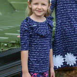 B! B! Top Navy Script - threefriendsapparels