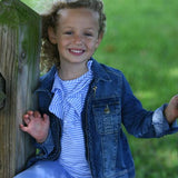 B! B! Top Periwinkle Stripe - threefriendsapparels