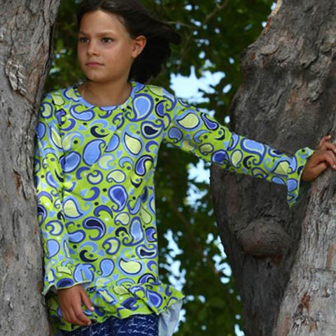 Sandy Top Green Paisley - threefriendsapparels