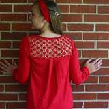 Lacey Top Red - threefriendsapparels