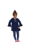 Kacey 2 pc Set Navy with Navy Pin Dot Leggings - threefriendsapparels