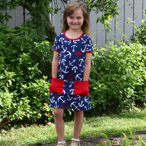 Polly Pocket Shift Dress Anchors - threefriendsapparels