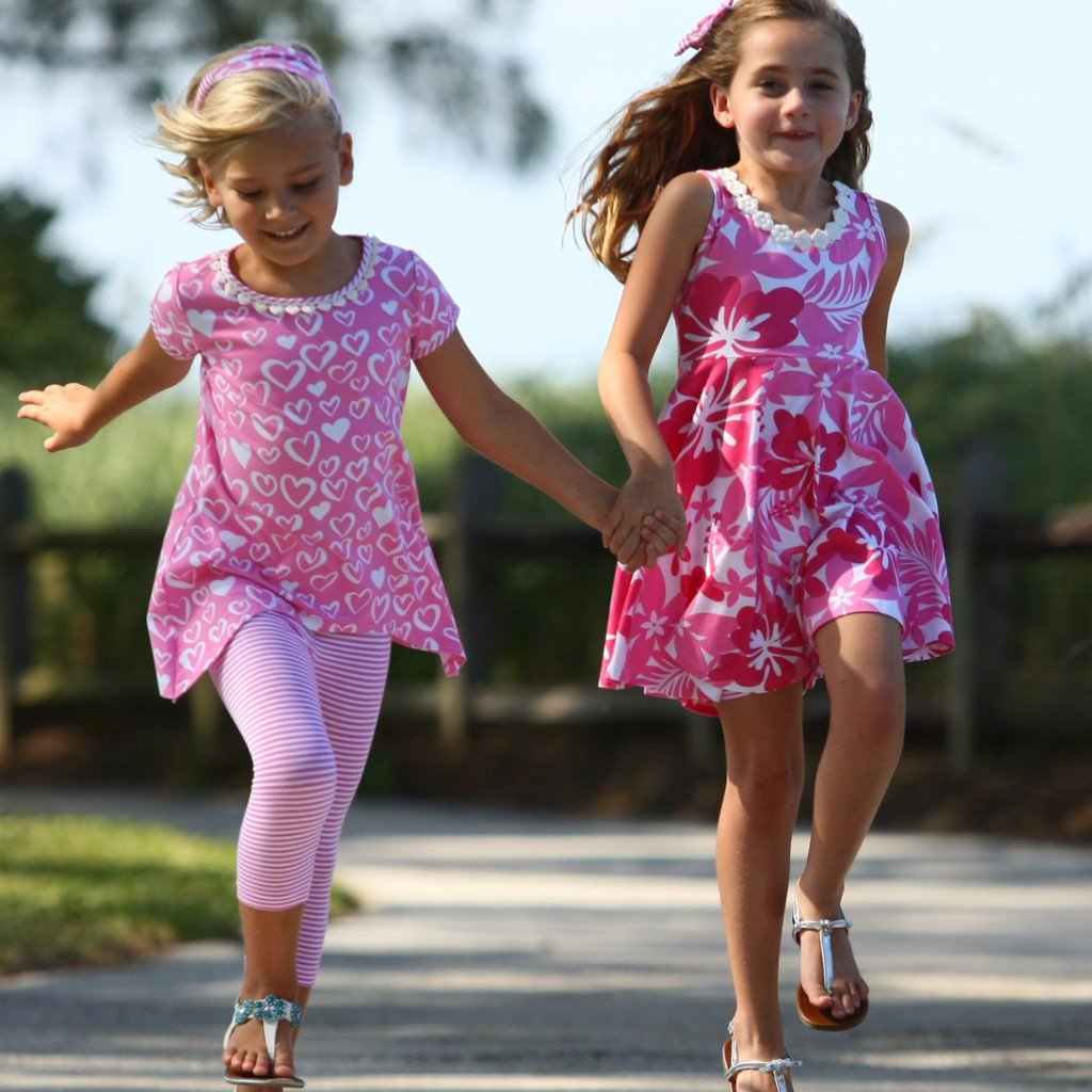 Little Cupcake Tank Full Circle Twirling Dress in Hibiscus Flower ...