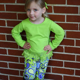 Peggy Legging Green Paisley - threefriendsapparels