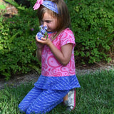 Peggy Legging Purple Script - threefriendsapparels