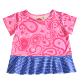 Hayley Short Sleeve Top Pink Paisley - threefriendsapparels