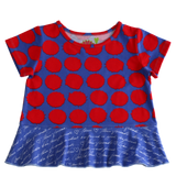 Hayley Short Sleeve Top Splot Dot - threefriendsapparels