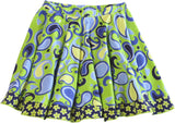 Twirly Skirt Green Paisley - threefriendsapparels