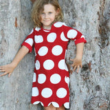 Abby Dress Red Round - threefriendsapparels