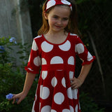 Bella Too Dress Red Round - threefriendsapparels
