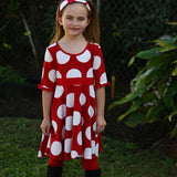 Bella Too Dress Red Round - threefriendsapparels