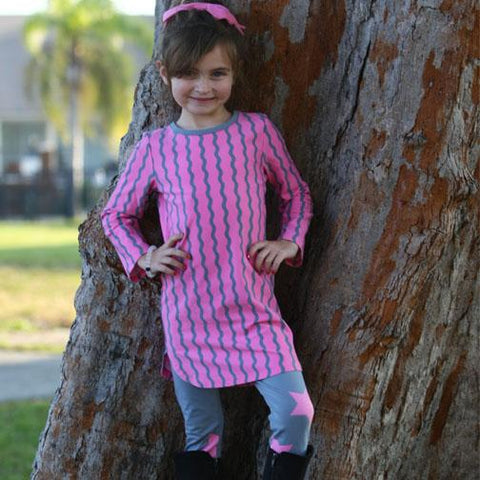 Sweet Tea T-Shirt Dress Starlight Wave - threefriendsapparels