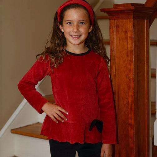 Hayley Top Burgundy Velvet