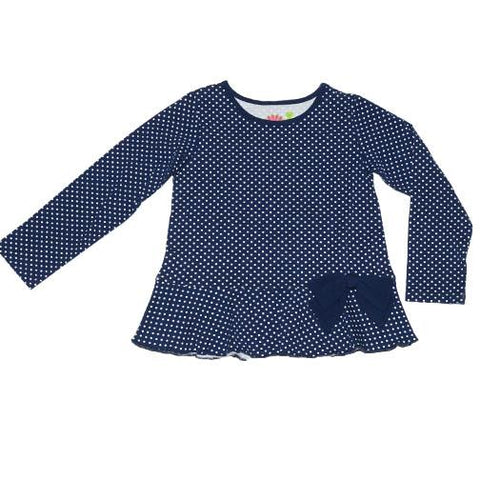 Hayley Top Navy Pinned Dot - threefriendsapparels