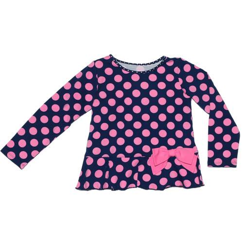 Hayley Top Navy Polka Dot