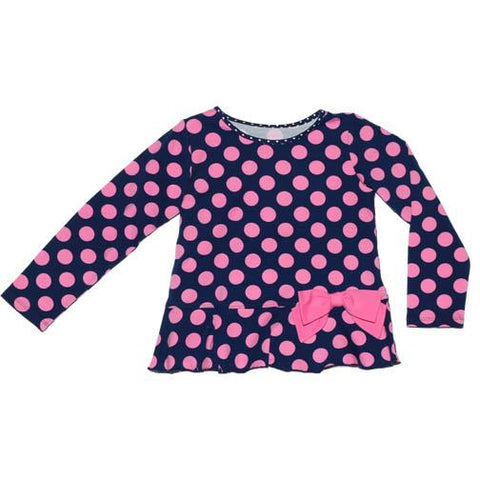 Hayley Top Navy Polka Dot - threefriendsapparels