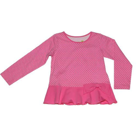 Hayley Top Pink Pinned Dot - threefriendsapparels