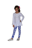 Mandy 2 PC Set White with Twirl Leggings - threefriendsapparels