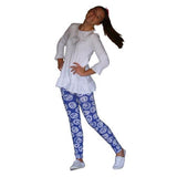 Mandy 2 PC Set White with Twirl Leggings - threefriendsapparels