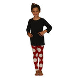 Dixie 2 PC Set Black with Red Rounder Leggings - threefriendsapparels