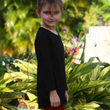 Dixie Tunic Top Black Velvet - threefriendsapparels