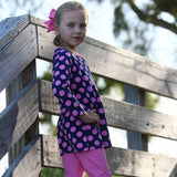 Dixie Tunic Top Navy Polka - threefriendsapparels