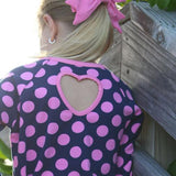 Dixie Tunic Top Navy Polka - threefriendsapparels