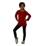 Dixie 2 PC Set Red with Black Leggings - threefriendsapparels