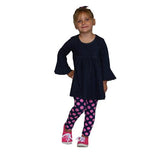 Kacey 2 Pc Set In Denim With Navy Polka Leggings - threefriendsapparels