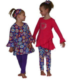 Kacey 2 PC Set Galaxy with Purple Leggings - threefriendsapparels