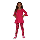 Kacey 2 PC Set Hot Pink with Playful Leggings - threefriendsapparels