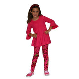 Kacey 2 PC Set Hot Pink with Playful Leggings - threefriendsapparels