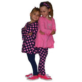 Kacey 2PC Set Navy Polka with Navy Leggings - threefriendsapparels