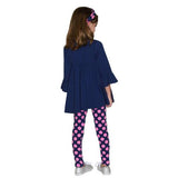 Kacey 2PC Set Navy with Navy Polka Leggings - threefriendsapparels