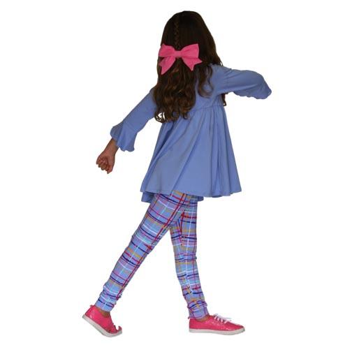 Kacey 2 PC Set Peri with Madras Leggings