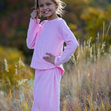 Maggie Top Ice Pink Velvet - threefriendsapparels