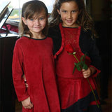 Twirly Skirt Too  Burgundy Velvet - threefriendsapparels