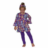 Kacey 2 PC Set Galaxy with Purple Leggings - threefriendsapparels
