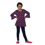 Kacey 2PC Set Navy Polka with Navy Leggings - threefriendsapparels