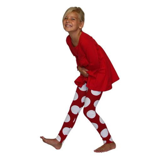 Kacey 2 PC Set Red with Red Rounder Leggings