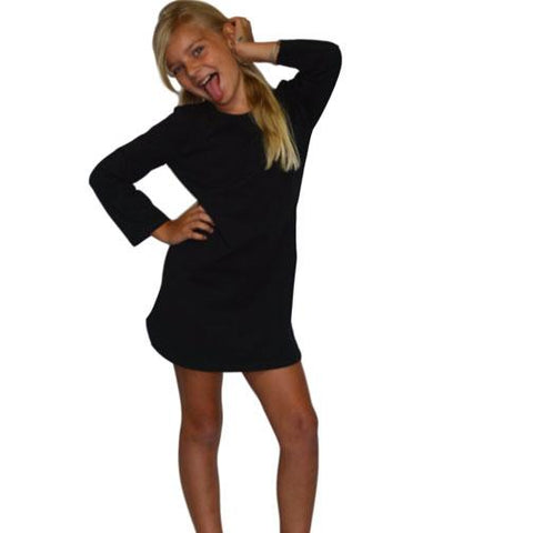 Sweet Tea T-Shirt Dress Black - threefriendsapparels