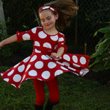 Bella Too Dress Red Round - threefriendsapparels