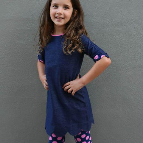 Abby Dress Denim - threefriendsapparels