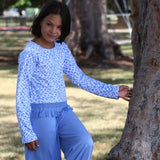 Picasso Palazzo Pants Periwinkle - threefriendsapparels